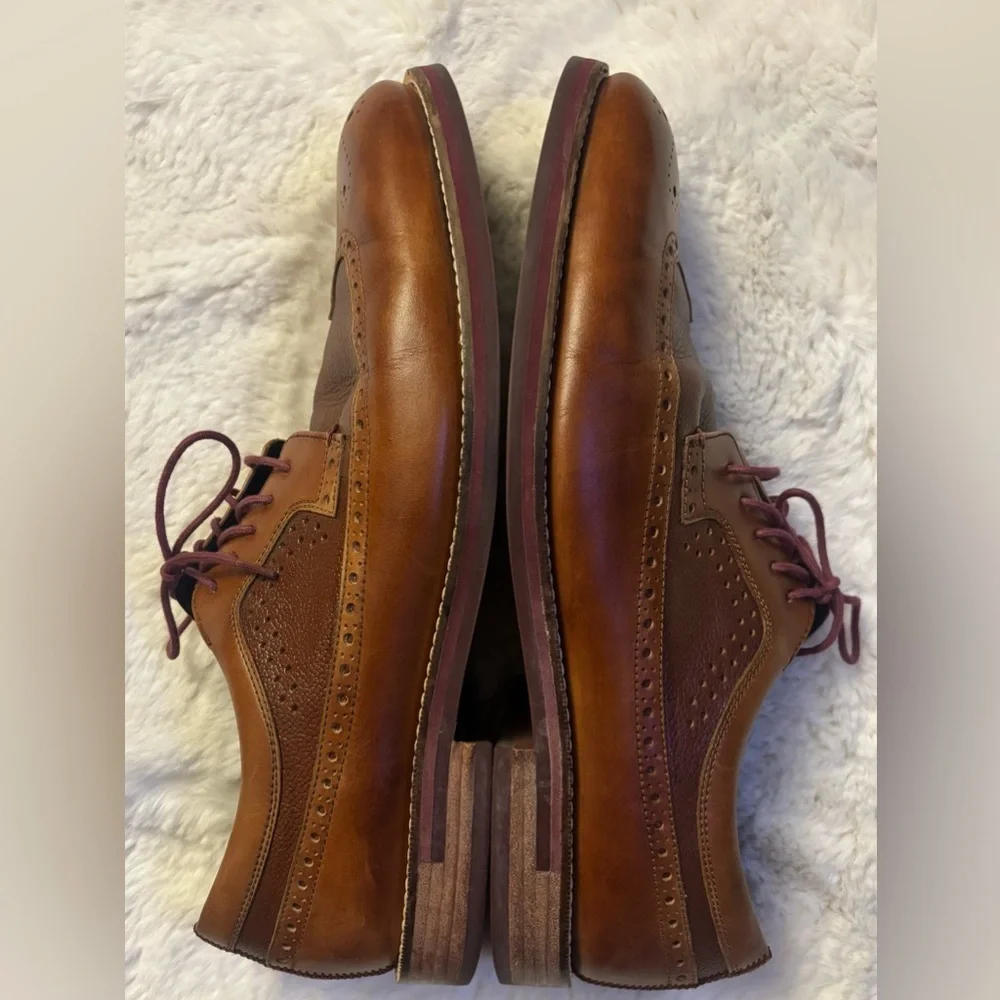 Ted Baker Brown Leather Brogue Oxfords Loafers Shoes Size 11.5